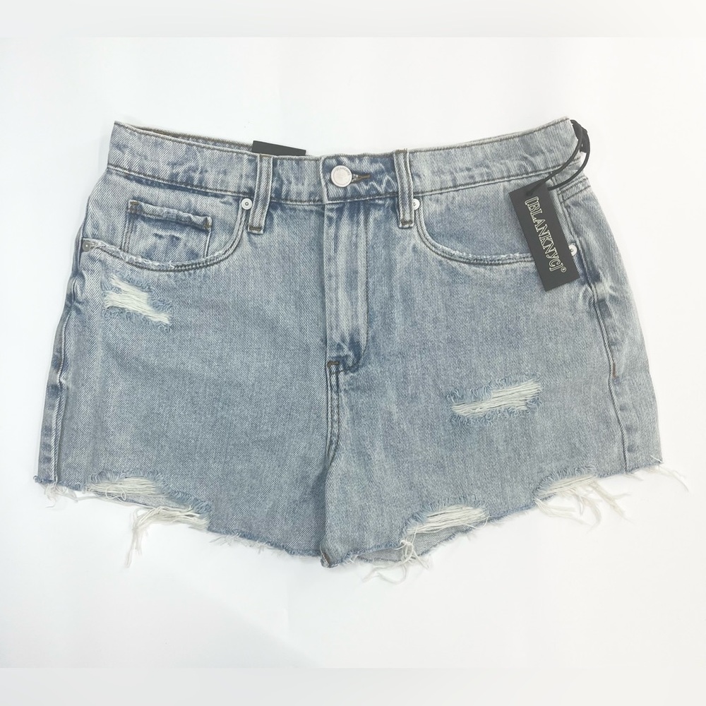 Blank NYC The Barrow Vintage High Rise Ripped Denim Cut Off Shorts Size 29 NWT